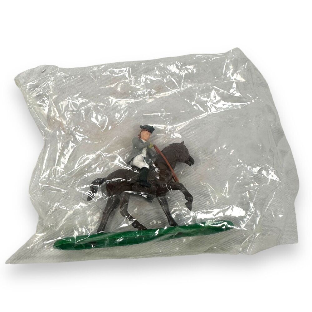 Vintage Men of '76 Figures Revolutionary War Gray Coat Brown‎ Horse Soldiers New